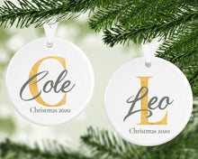 Load image into Gallery viewer, Personalised Name Initial Christmas Bauble
