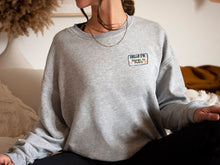 Load image into Gallery viewer, Allergic To People Sweatshirt / Embroidered Funny Name Badge Jumper / Nostalgic Unisex Jumper
