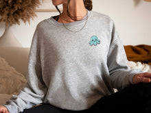 Load image into Gallery viewer, Cute Anime Octopus Sweatshirt / Embroidered Octopus Mood Jumper / Nostalgic Unisex Jumper
