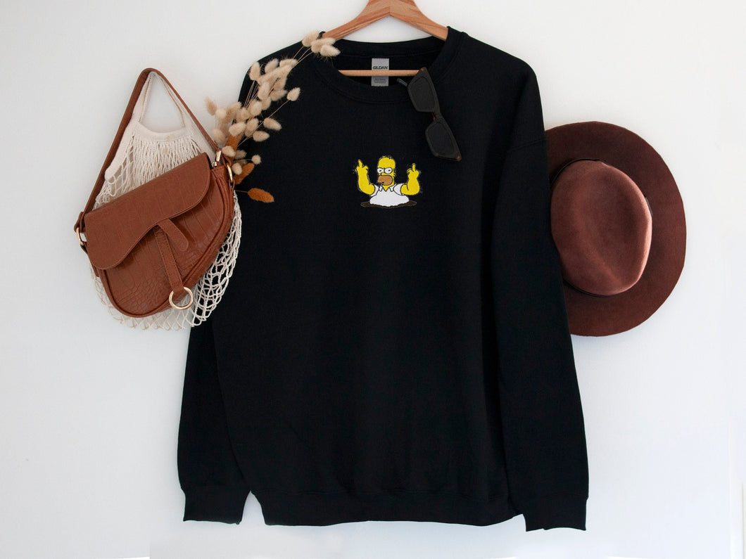 Embroidered Homer Finger Sweatshirt