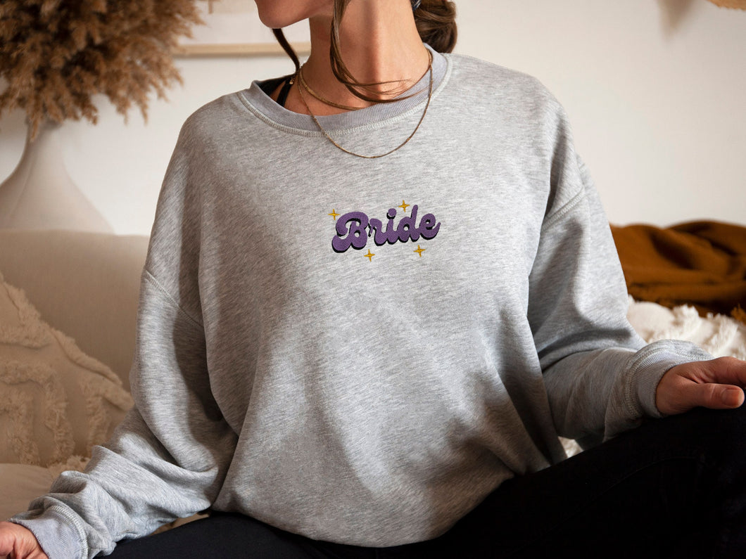 Hippie 80s Bride Sweatshirt / Star Bridal Sweatshirt / Bride To Be Nostalgic Unisex Jumper / Hen Night