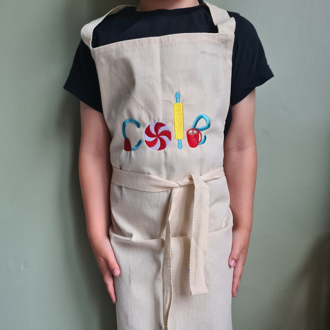 Childrens Personalised Apron / Kids Baking Apron / Kitchen Cooking Apron / Lightweight Childrens Apron